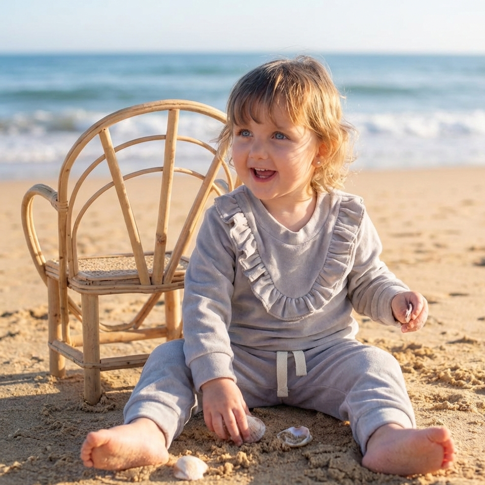 Conjunto plush con volado