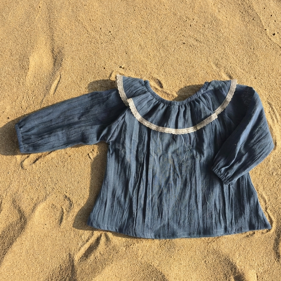 Camisa gasa con volado