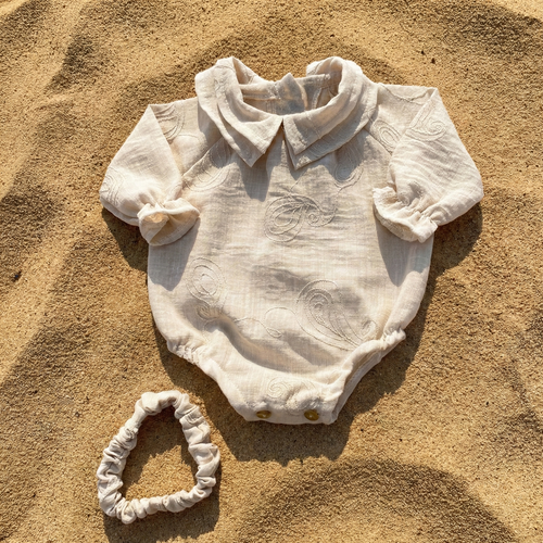 Body de lino bordado