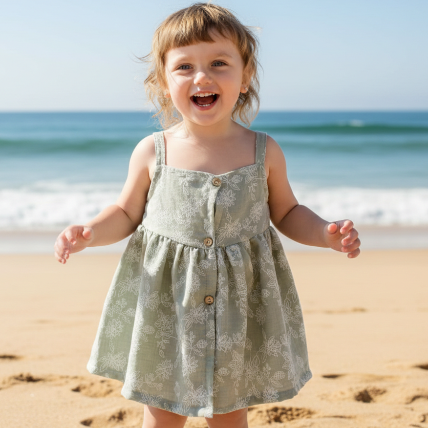 Conjunto Vestido floreado y bombachudo