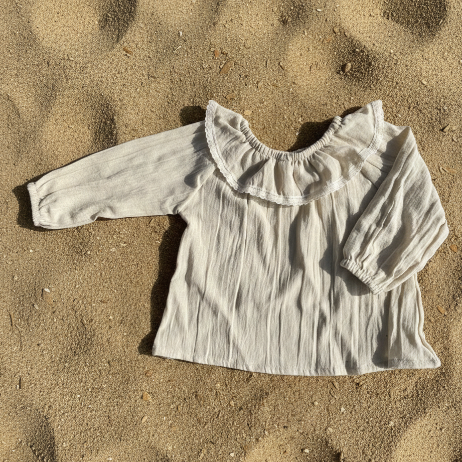 Camisa gasa con volado