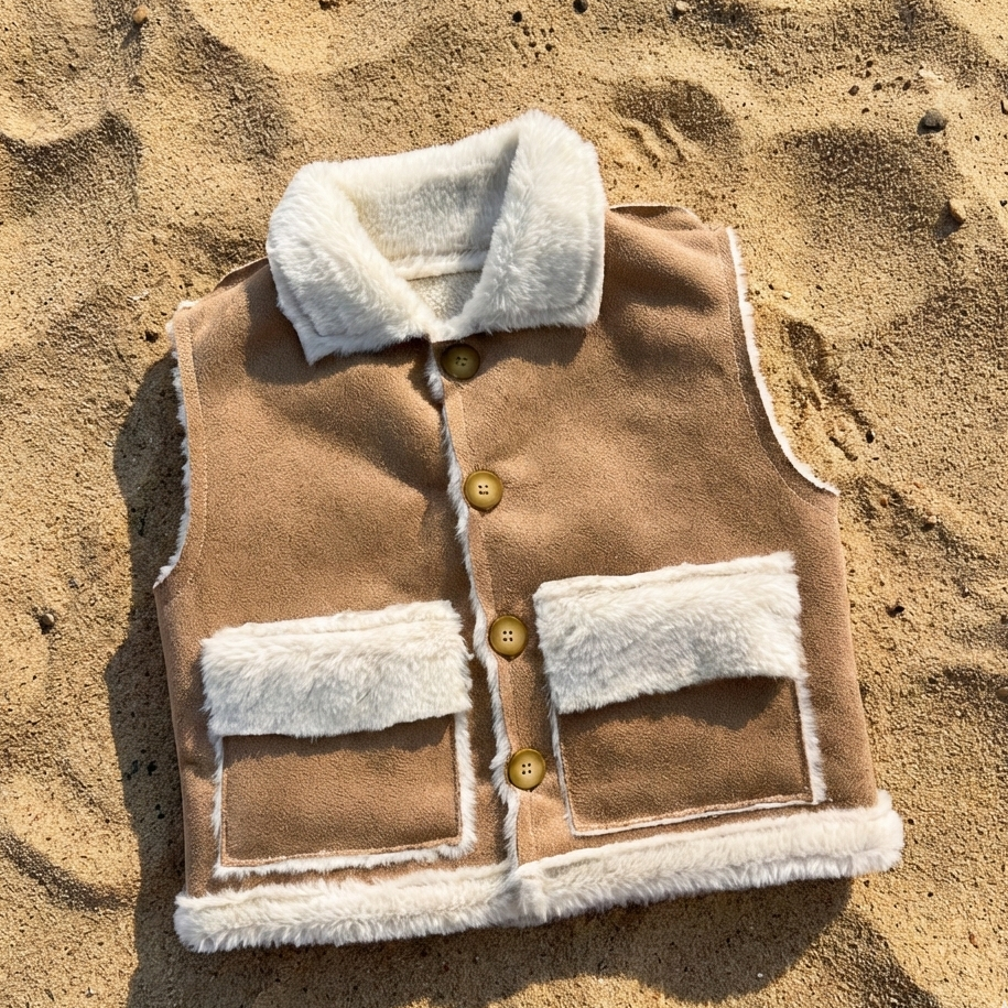Chaleco gamulán y piel