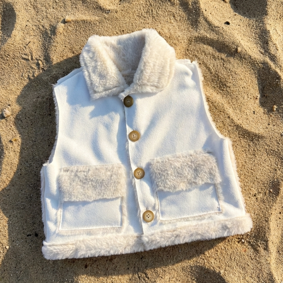 Chaleco gamulán y piel